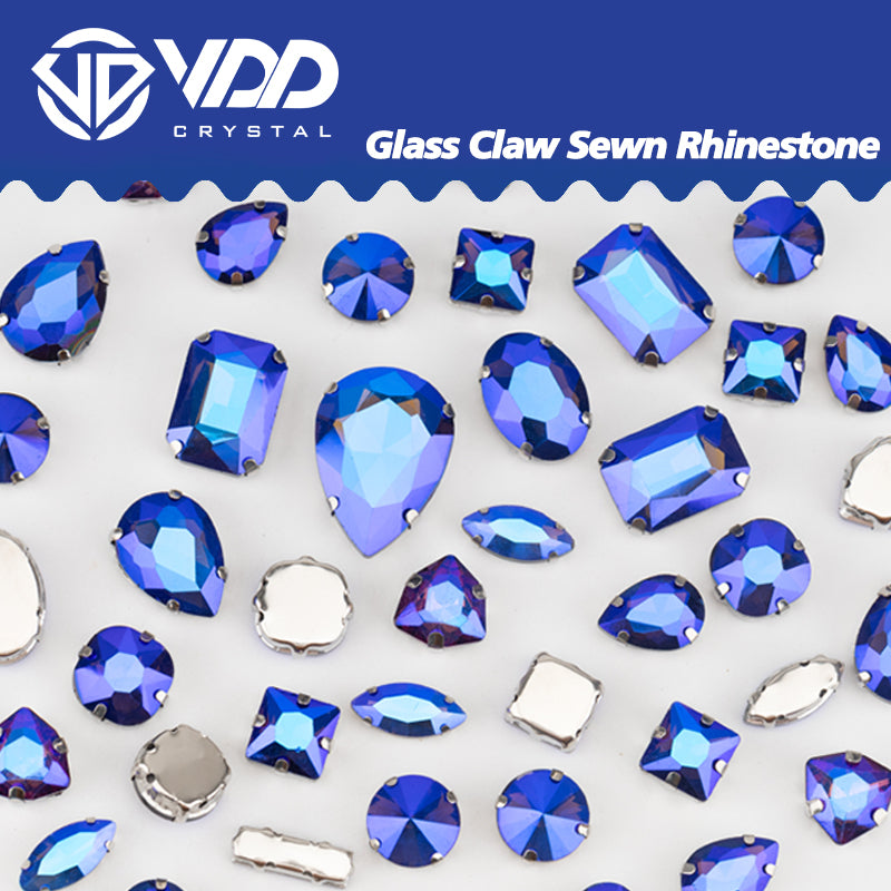 VDD Amethyst AB Multi Shape Mix Size Glass Sew on Rhinestones Crystal Flatback Stones For DIY Shoes Accessories