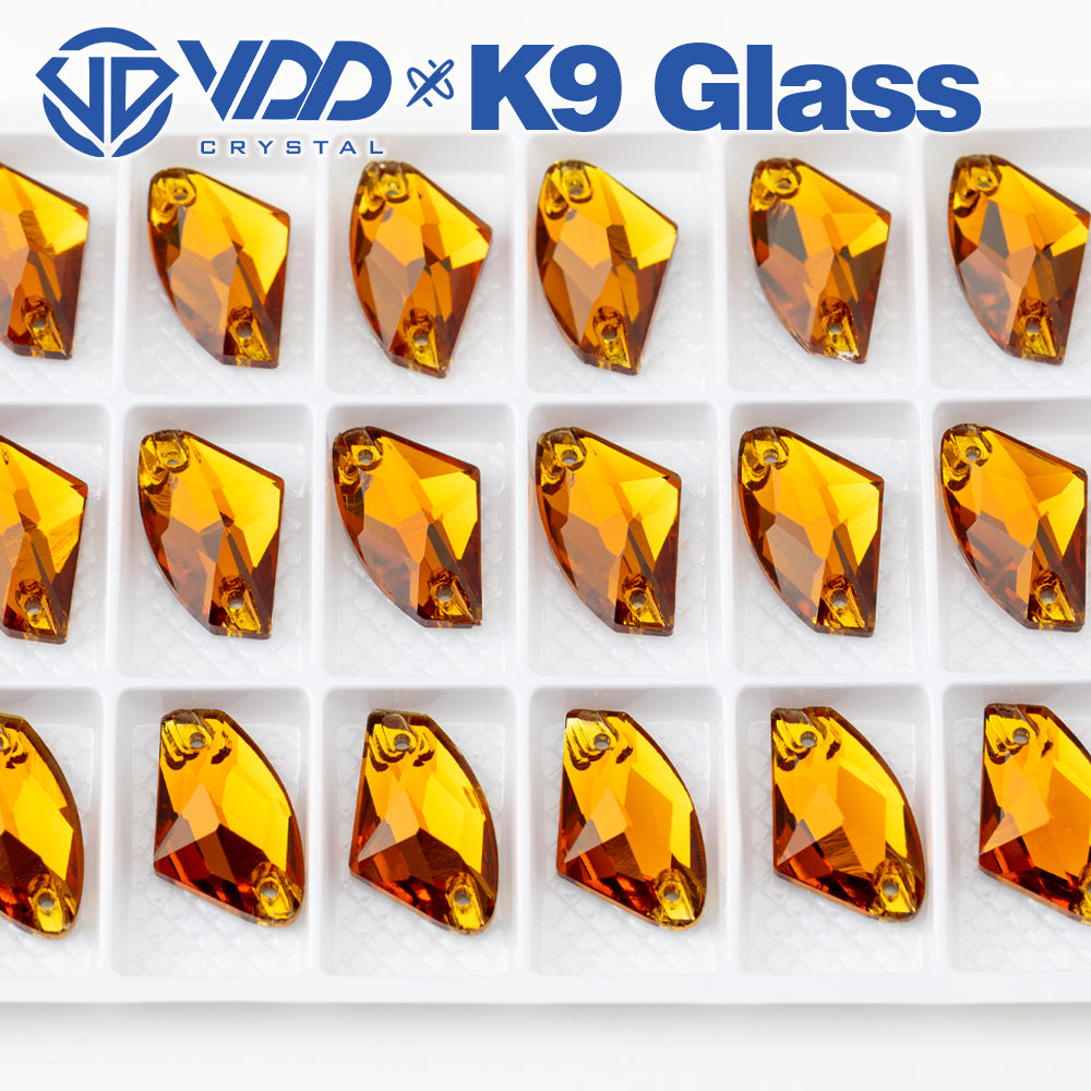VDD S107 Coffee Galactic Top Quality K9 Glass Sew on Rhinestones Crystal Flatback Sewing Stones for Clothes Decorations