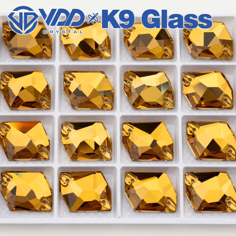 VDD S106 Lt.Co.Topaz Cosmic Top Quality K9 Glass Sew on Rhinestones Crystal Flatback Sewing Stones for Clothes Decorations