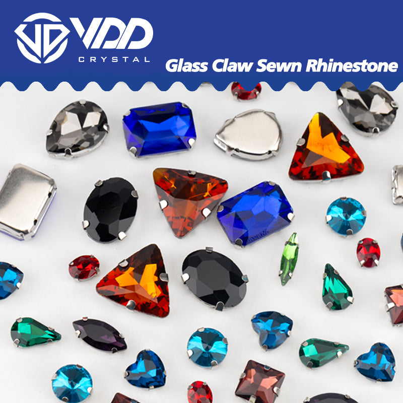 VDD Dark Mix Color Multi Shape  K9 Glass Sew On Rhinestones High Quality AAAAA Crystal Flatback Sewing Strass Stones