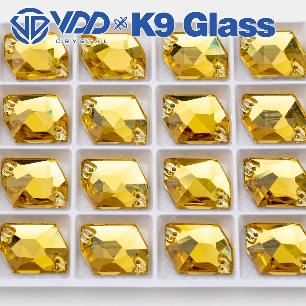 VDD S105 Sun.Topaz Cosmic Top Quality K9 Glass Sew on Rhinestones Crystal Flatback Sewing Stones for Clothes Decorations