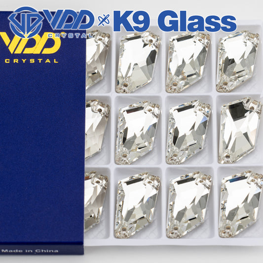 VDD S.Rhombus High Quality K9 Glass Sewing Clear Crystal Flatback Sew on Rhinestone Strass for Clothes Accessories Wedding Dress