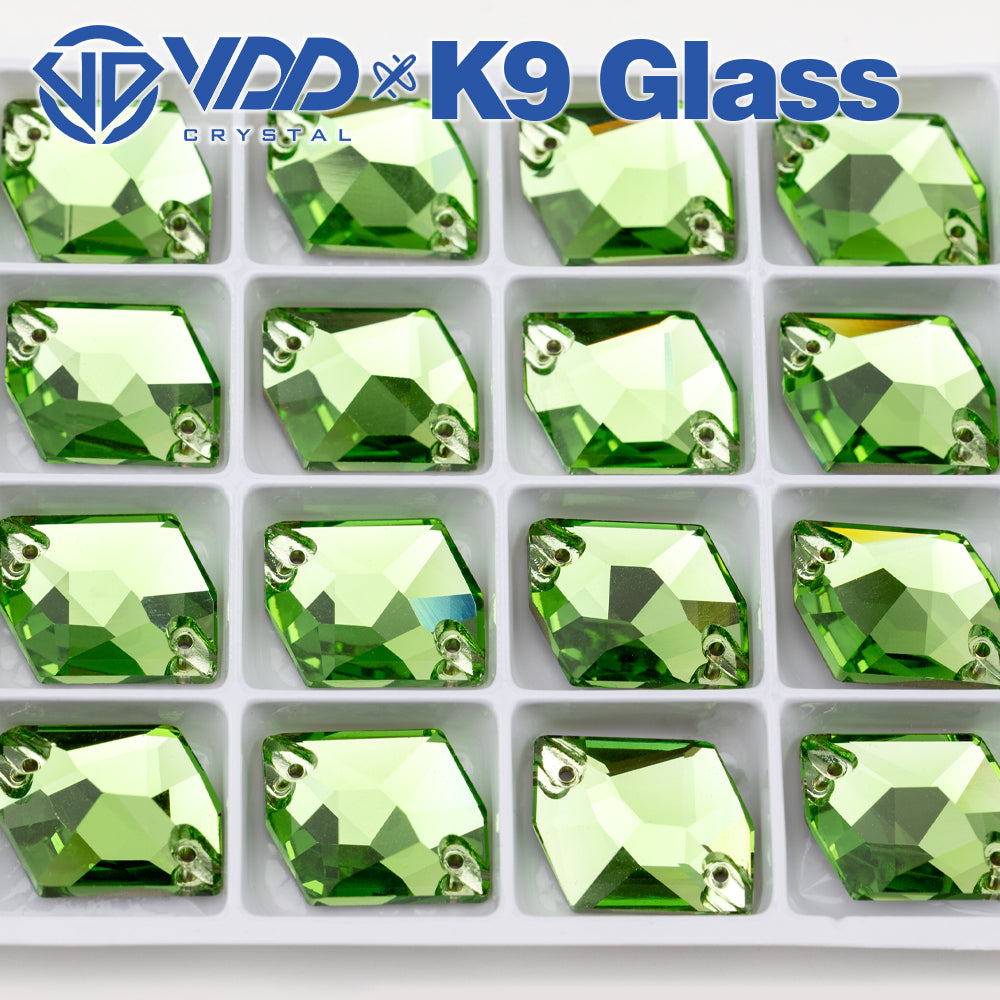 VDD S112 Lt.Peridot Cosmic Top Quality K9 Glass Sew on Rhinestones Crystal Flatback Sewing Stones for Clothes Decorations