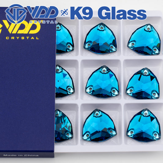 VDD Trilliant S115 Indicolite Top Quality K9 Glass Sew on Rhinestones Crystal Flatback Sewing Glitter Stones for DIY Garment