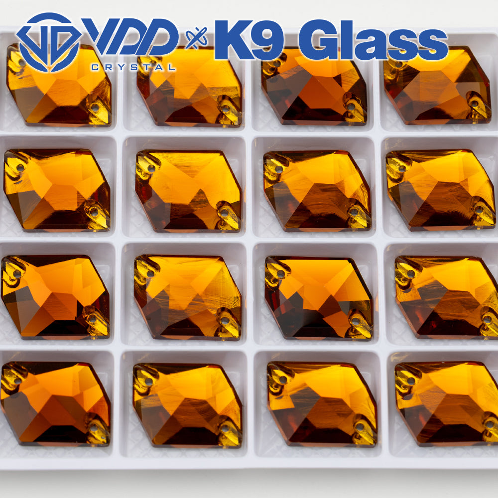 VDD S107 Coffee Cosmic Top Quality K9 Glass Sew on Rhinestones Crystal Flatback Sewing Stones for Clothes Decorations