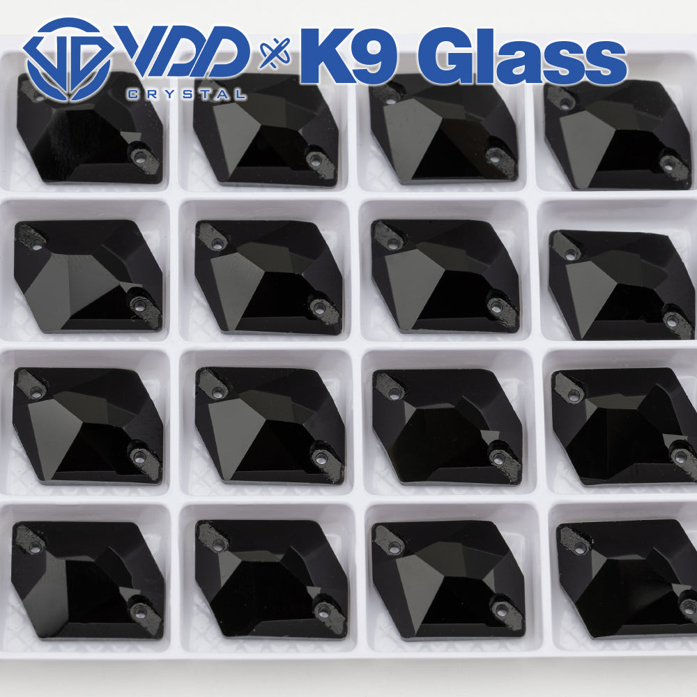 VDD S102 Jet Cosmic Top Quality K9 Glass Sew on Rhinestones Crystal Flatback Sewing Stones for Clothes Decorations
