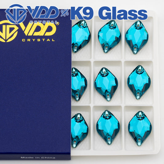VDD S115 Indicolite Lemon Top Quality K9 Glass Sew on Rhinestones Crystal Flatback Sewing Stones for Clothes Decorations