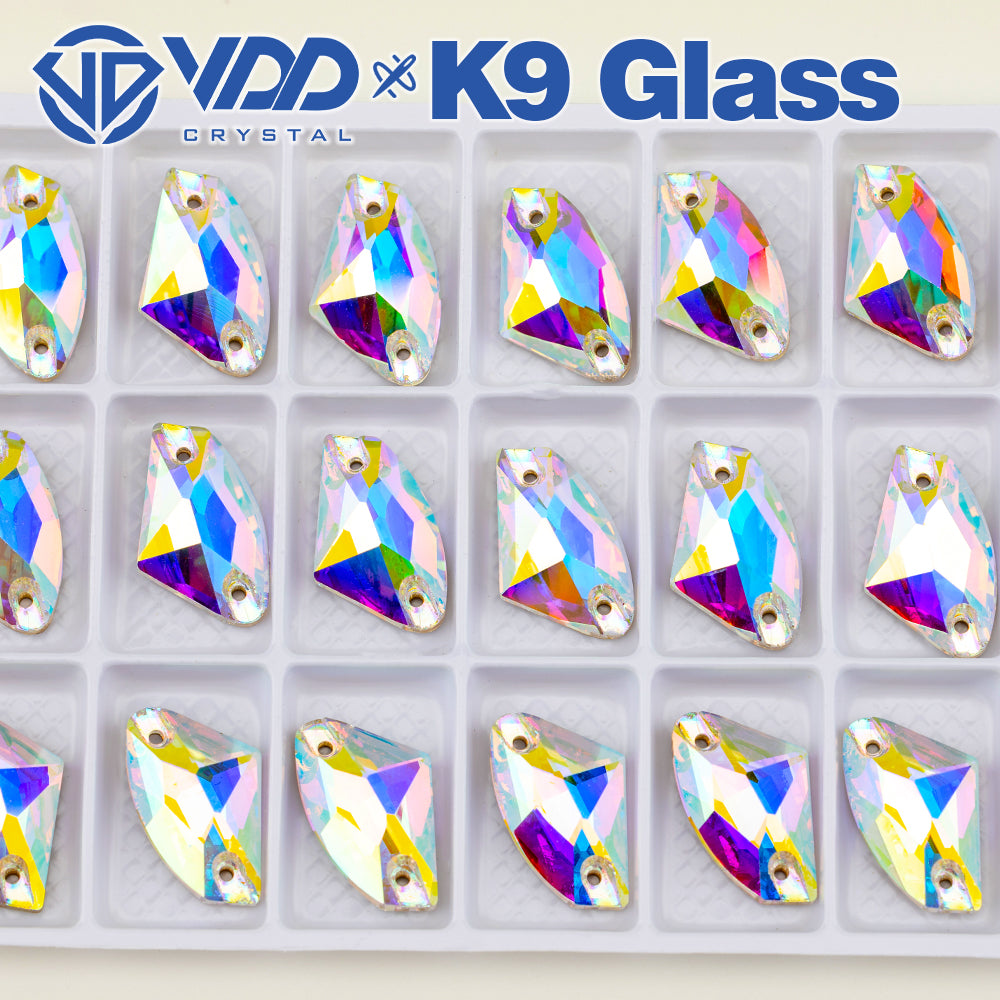 VDD S255 Crystal AB Galactic Top Quality K9 Glass Sew on Rhinestones Crystal Flatback Sewing Stones for Clothes Decorations