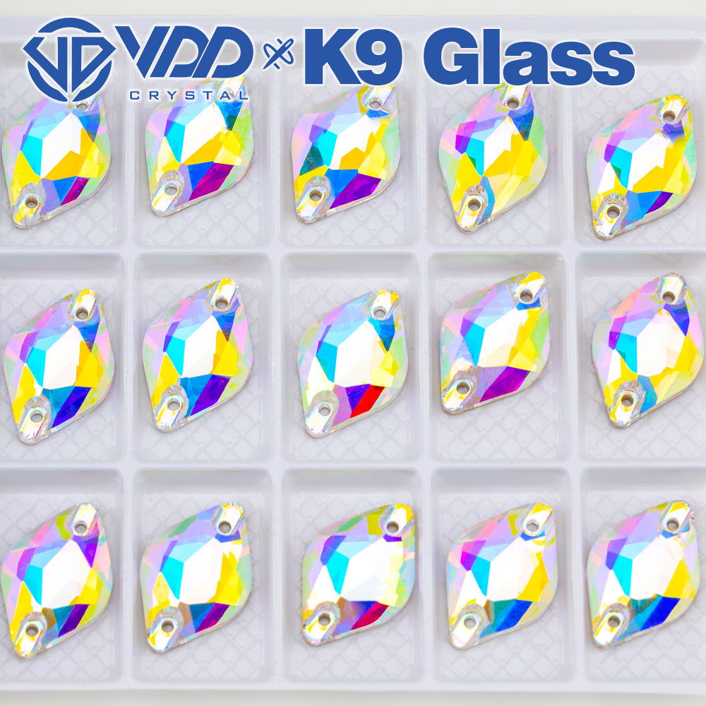 VDD S255 Crystal AB Lemon Top Quality K9 Glass Sew on Rhinestones Crystal Flatback Sewing Stones for Clothes Decorations