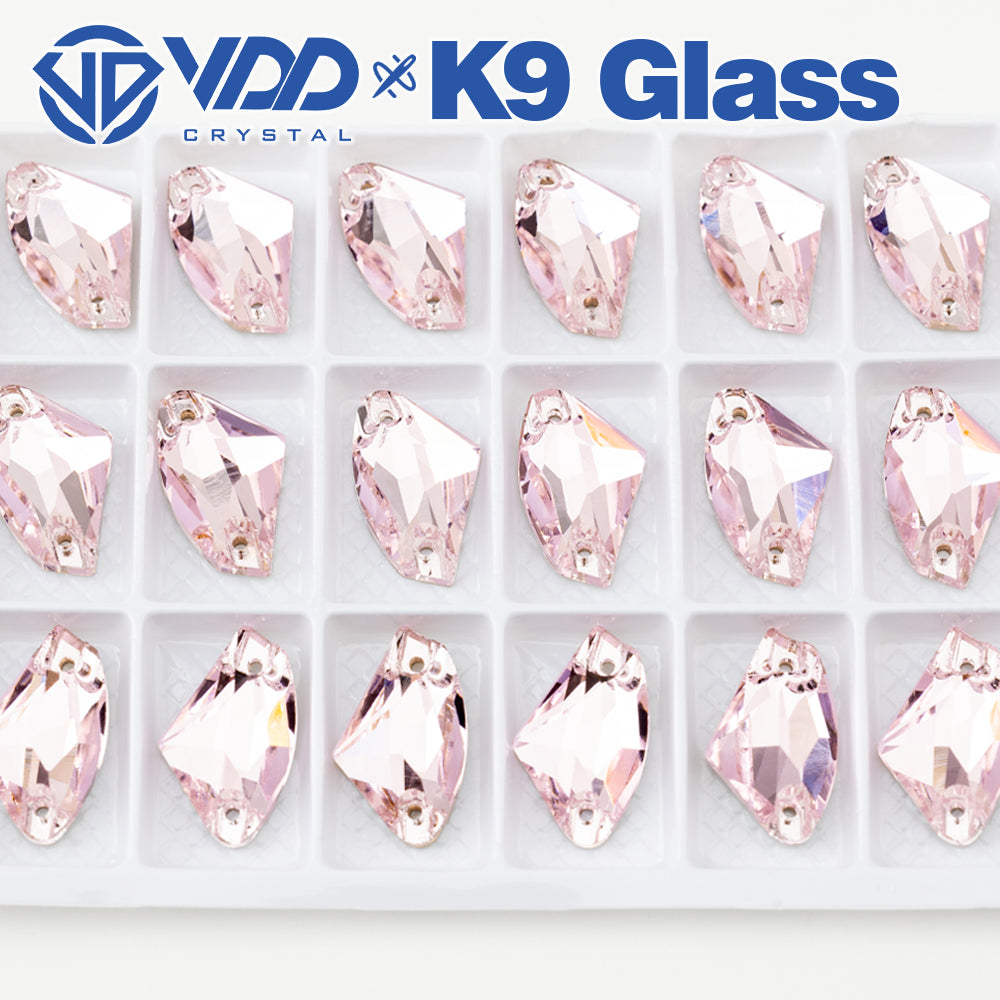 VDD S121 Light Rose Galactic Top Quality K9 Glass Sew on Rhinestones Crystal Flatback Sewing Stones for Clothes Decorations