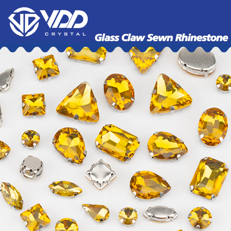 VDD  Topa Multi Shape Mix Size Glass Sew on Rhinestones Crystal Flatback Stones For DIY Shoes Accessories