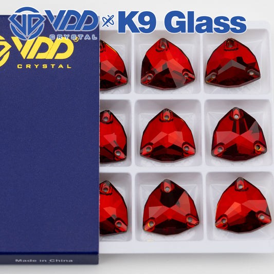 VDD Trilliant S110 Garnet Top Quality K9 Glass Sew on Rhinestones Crystal Flatback Sewing Glitter Stones for DIY Garment
