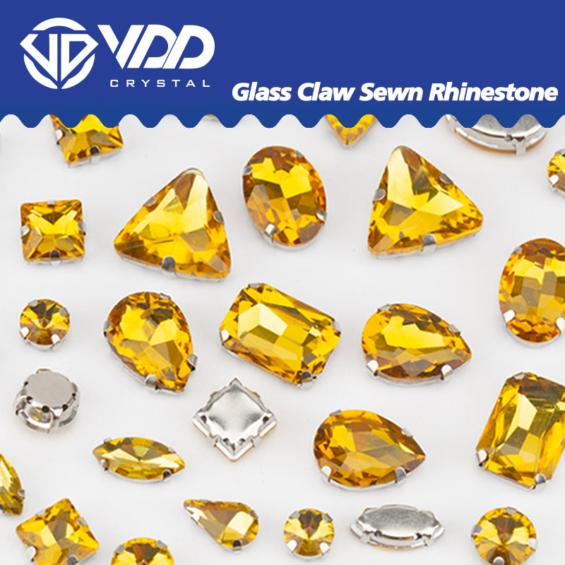 VDD  Topa Multi Shape Mix Size Glass Sew on Rhinestones Crystal Flatback Stones For DIY Shoes Accessories