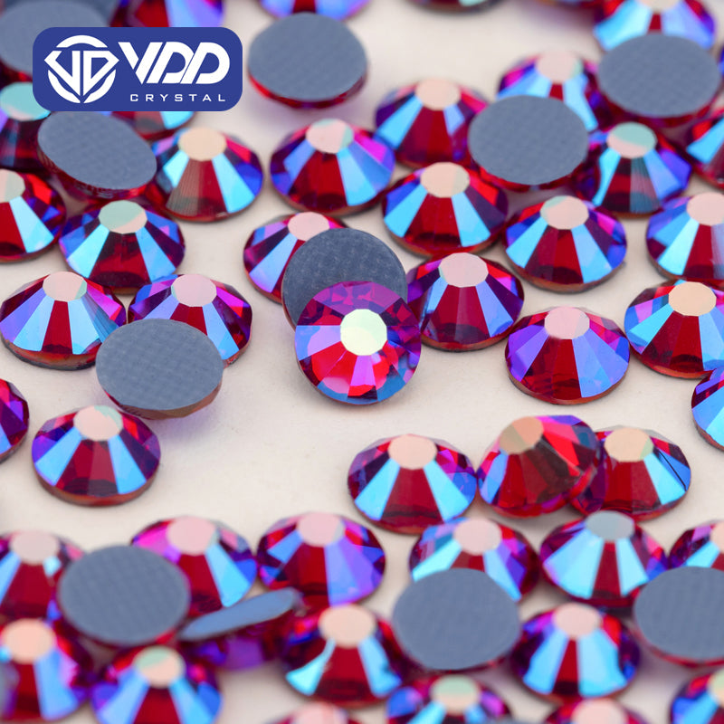 Vdd Rhinestone VDD 096 Garnet AB Hot-Fix Rhinestones High Quality Glass Crystal Flatb ...