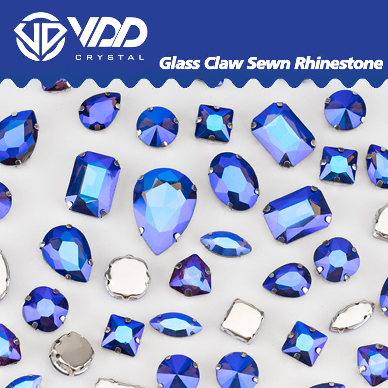 VDD Amethyst AB Multi Shape Mix Size Glass Sew on Rhinestones Crystal Flatback Stones For DIY Shoes Accessories