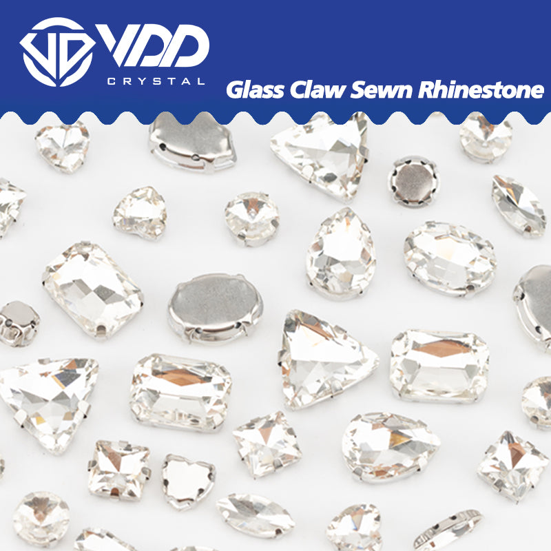 VDD Crystal Multi Shape Mix Size Glass Sew on Rhinestones Crystal Flatback Stones For DIY Shoes Accessories