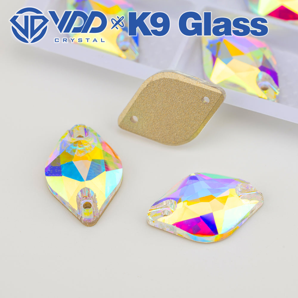 VDD S255 Crystal AB Lemon Top Quality K9 Glass Sew on Rhinestones Crystal Flatback Sewing Stones for Clothes Decorations
