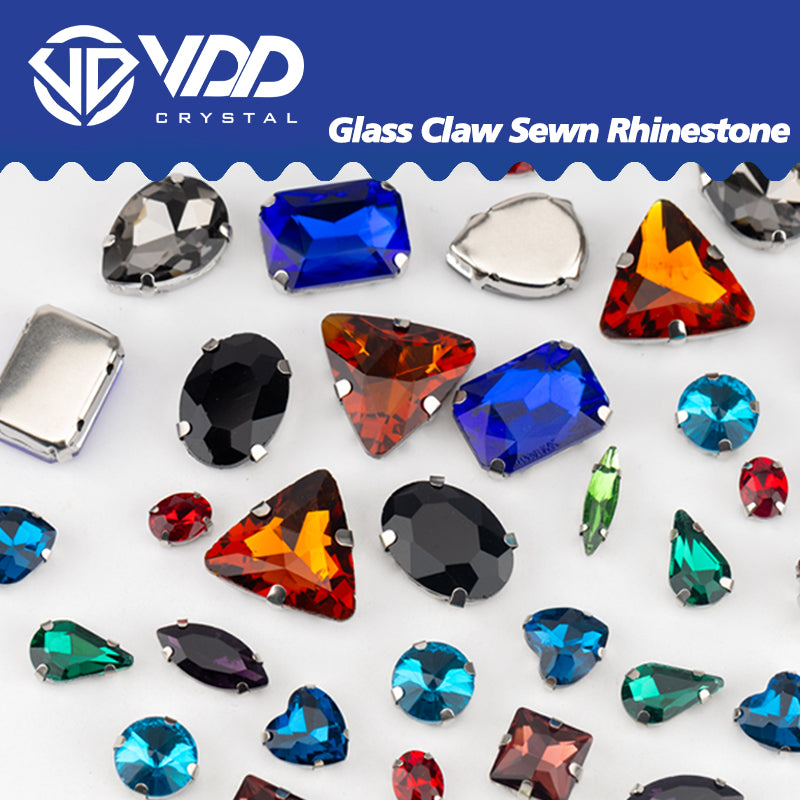 VDD Dark Mix Color Multi Shape  K9 Glass Sew On Rhinestones High Quality AAAAA Crystal Flatback Sewing Strass Stones