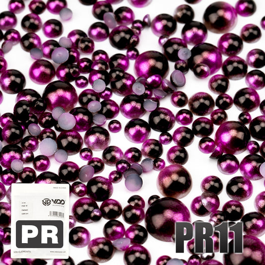 VDD PR11 Bulk Wholesale 3-10mm Mermaid Color ABS Imitation Pearls Half Round Plastic Flat Back Bead For Craft DIY Nail Art Decoration
