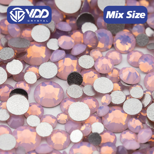 VDD 047 Rose Opal Mix Size SS6-SS20 High Quality Glass Rhinestones Crystal Flatback Glitter Stones Nail Art DIY Crafts Decorations