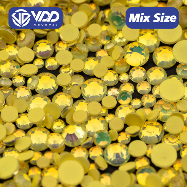 VDD 406 Yellow-Nebula Mix Size SS6-SS20 Non-hotfix Rhinestones High Quality Glass Crystal Flatback Strass Stones KKmix-K162