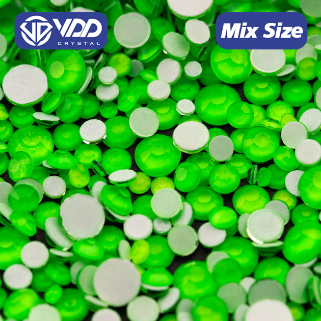 VDD 281  M Green  Mix Size SS6-SS20 Non-hotfix Rhinestones High Quality Glass Crystal Flatback Strass Stones KKmix-K164