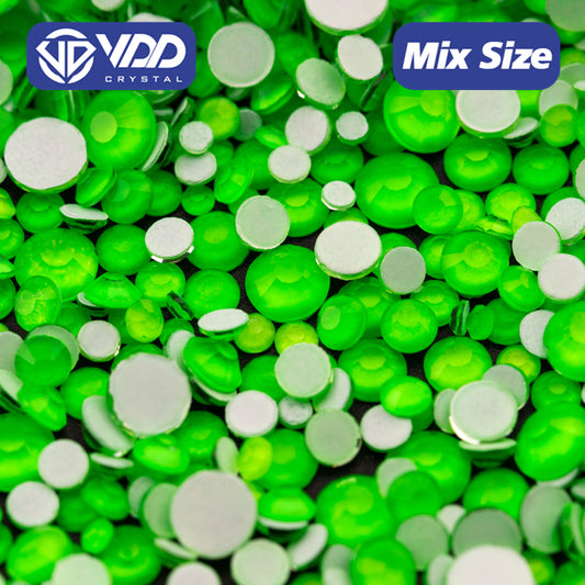 VDD 281  M Green  Wholesale New Neon Color Mix Size SS6-SS20 Glass Rhinestones Crystal High Quality Flatback Stones DIY Nail Art Decorations