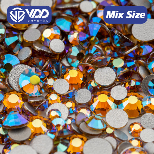 VDD 079 Topaz AB Mix Size SS6-SS20 High Quality Glass Rhinestones Crystal Flatback Glitter Stones Nail Art DIY Crafts Decorations