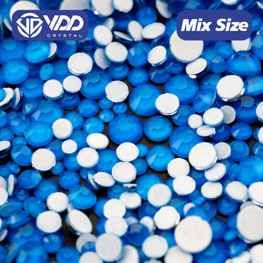 VDD 284 M Blue Wholesale New Neon Color Mix Size SS6-SS20 Glass Rhinestones Crystal High Quality Flatback Stones DIY Nail Art Decorations