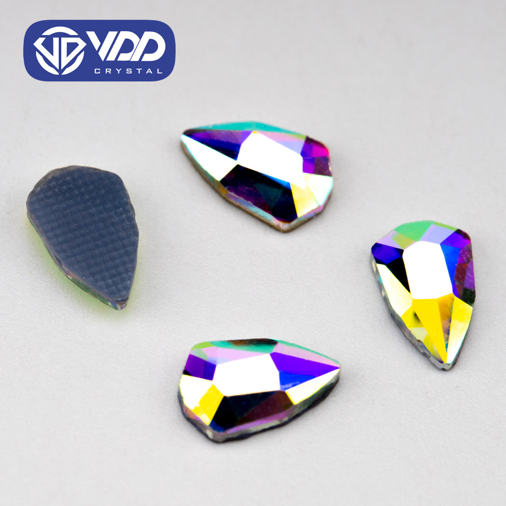 VDD 1901-5x8mm Wholesale 1440Pcs Rectangle Glass Rhinestones Crystal AB Flatback HotFix Strass Shape 3D Stones For Nail Art DIY Decorations