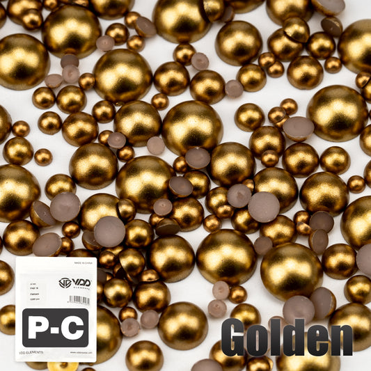 VDD Golden Bulk Wholesale 2.5-10mm Multicolor ABS Imitation Pearls Half Round Plastic Flat Back Beads For DIY Craft Nail Art Decoration
