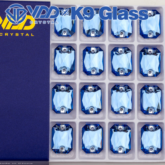 VDD 013 Siam Ocean Series - Cristales de imitación de vidrio sin fijación en caliente de alta calidad, piedras de estrás con parte posterior plana