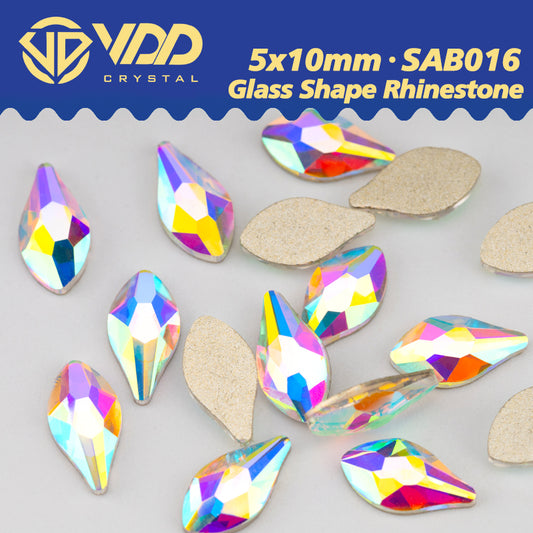 VDD 5x10mm - SAB16  100/500/1440Pcs Glass Shape Crystal Rhinestones Crystal AB Flatback Glitter Stones For DIY Nail Art Decorations  SAB Series