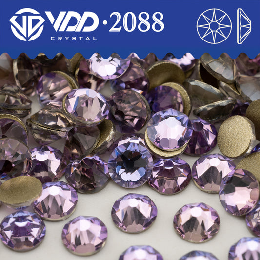 VDD 037 Angel Violet SS16-SS30 High Quality 2088 Rhinestone Crystal 8 Big 8 Small Flatback Stones For DIY Nail Art Accessories