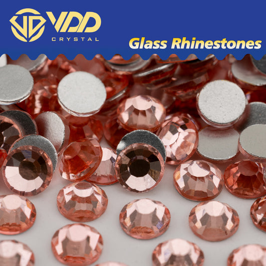 VDD 135 Salmon SS4-SS30 New Color Glass Rhinestones Crystal Flatback Glitter Strass Stones For DIY Crafts Nail Art Decorations