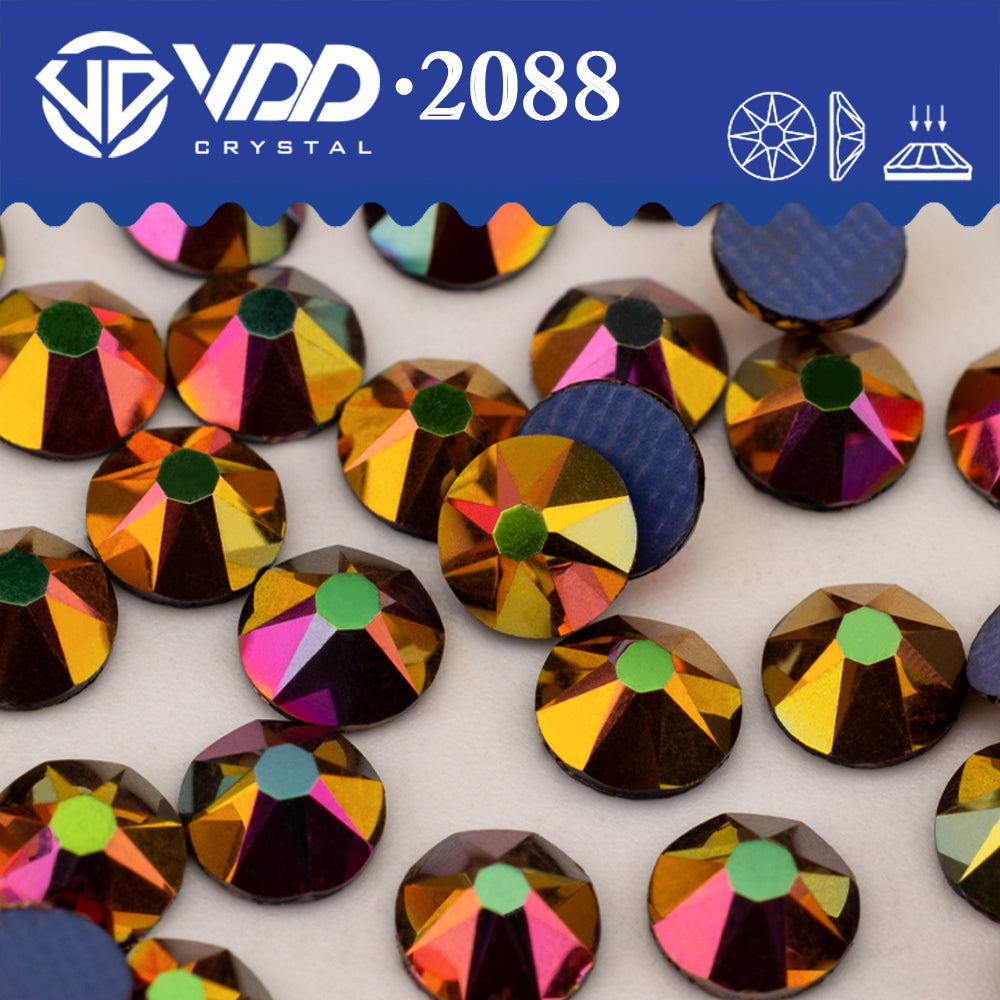 VDD 070 Magic Rose SS16-SS30 High Quality Hot-Fix Glass 2088 Rhinestones Crystal Flatback 8 Big 8 Small DIY Clothes Decoration