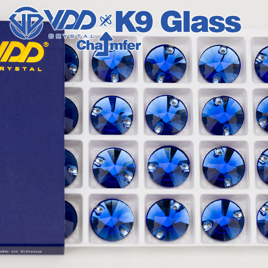 VDD Rivoli S119 Montana Top Quality K9 Glass Sew on Rhinestones Crystal Flatback Sewing Strass Stones for Garment Wedding Dress