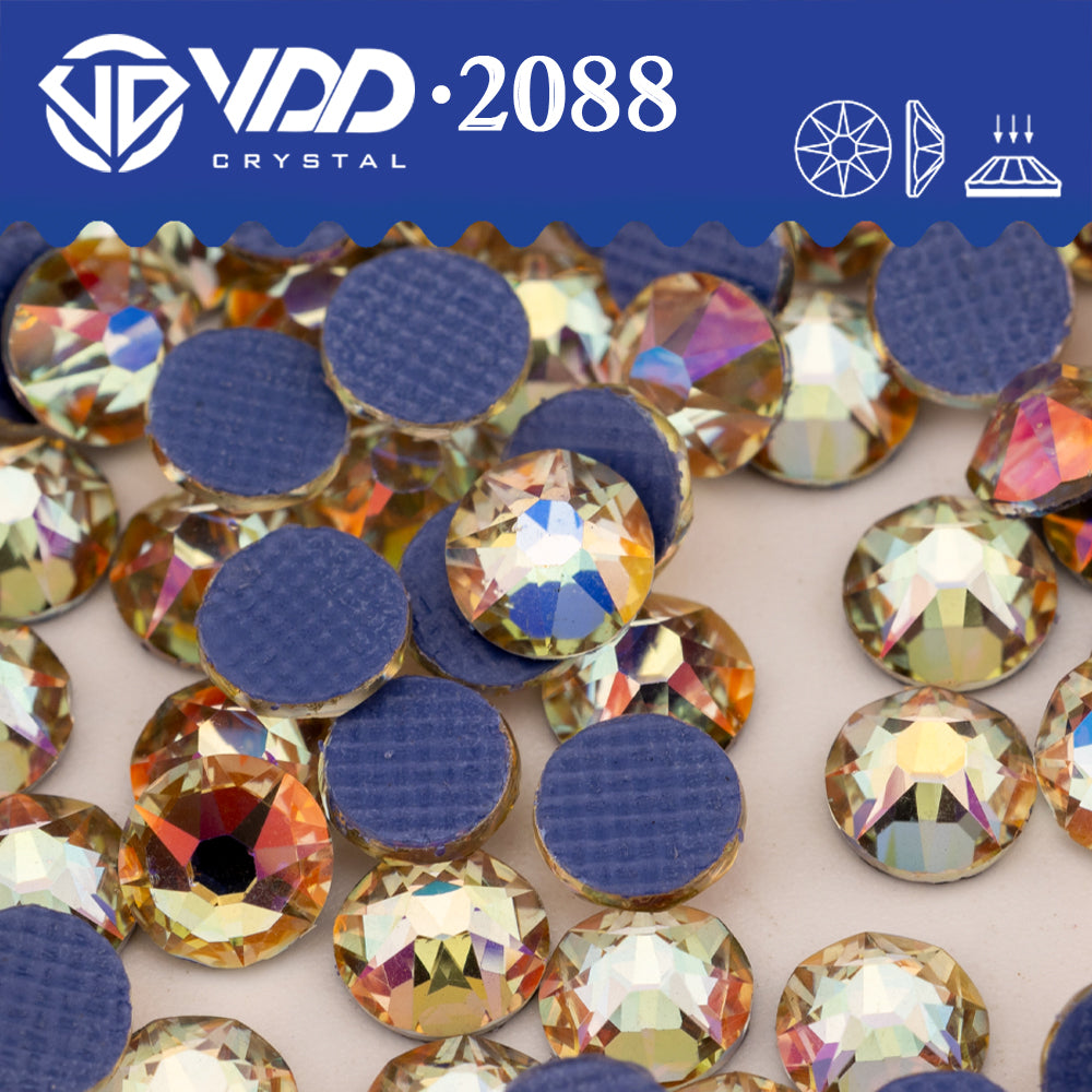 VDD 225 Memory SS16-SS30 High Quality Hot-Fix Glass 2088 Rhinestones Crystal Flatback 8 Big 8 Small DIY Clothes Decoration