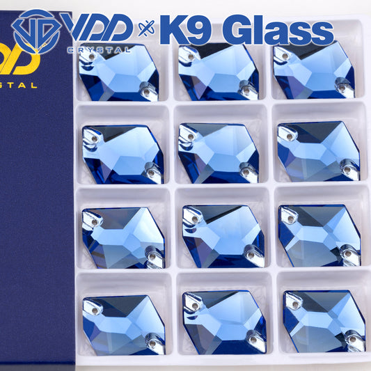 VDD 013 Siam Ocean Series - Cristales de imitación de vidrio sin fijación en caliente de alta calidad, piedras de estrás con parte posterior plana