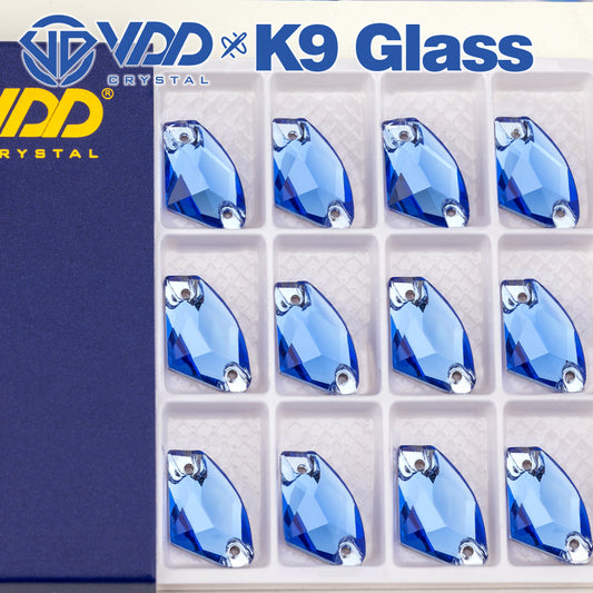 VDD 013 Siam Ocean Series - Cristales de imitación de vidrio sin fijación en caliente de alta calidad, piedras de estrás con parte posterior plana