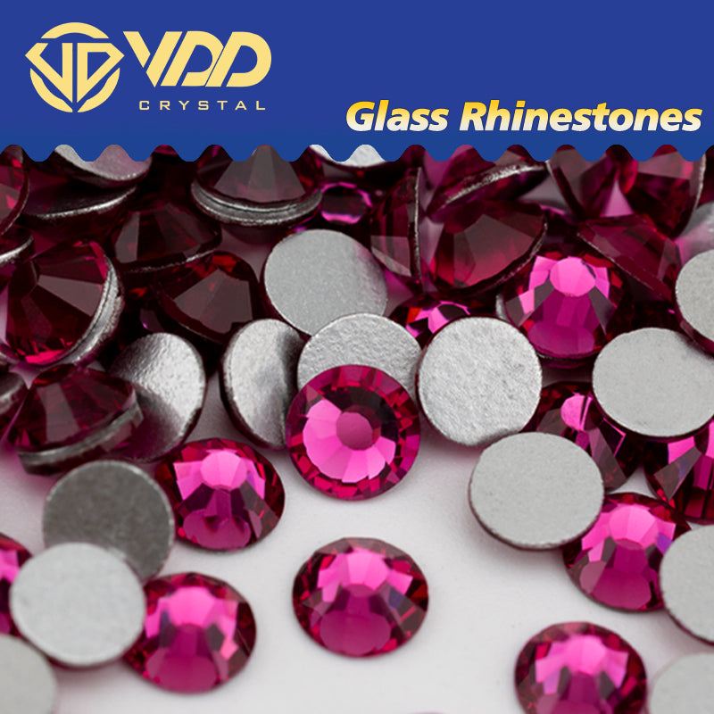 VDD 042 Fuchsia Non-hotfix Rhinestones High Quality Glass Crystal Flatback Strass Stones YZ-042