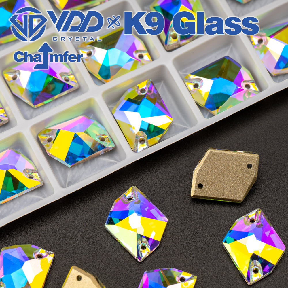 VDD Cosmic Top Quality K9 Glass Sew on Rhinestone Sewing Crystal AB Flatback Strass Stones for Craft Clothes Wedding Dress