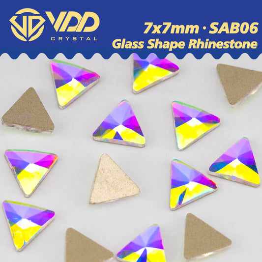 VDD   7x7mm - SAB06 100/500/1440Pcs Glass Shape Crystal Rhinestones Crystal AB Flatback Glitter Stones For DIY Nail Art Decorations SAB Series