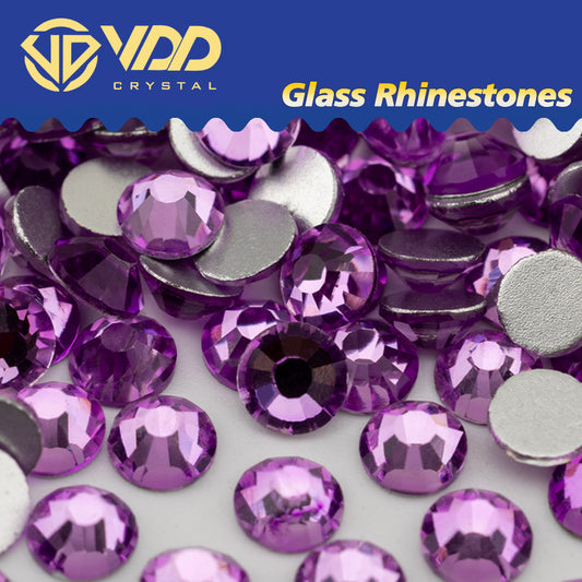 VDD 136 Lavender SS4-SS30 New Color Glass Rhinestones Crystal Flatback Bright Glitter Strass Stones For DIY Nail Art Decorations