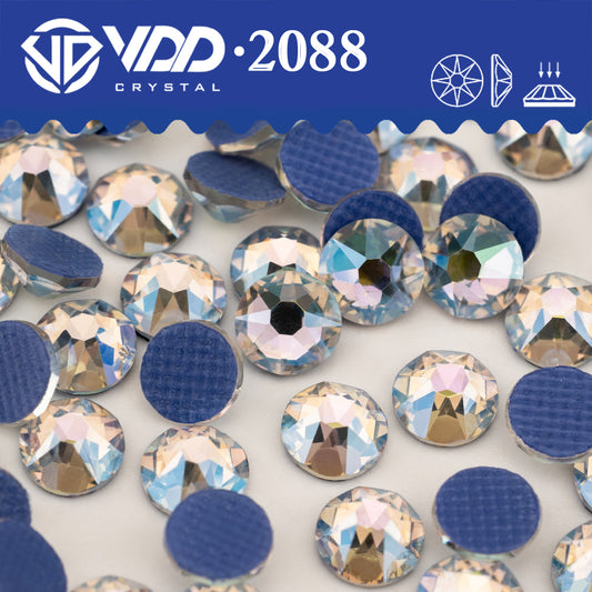 VDD 223 Sea Light SS16-SS30 High Quality Hot-Fix Glass 2088 Rhinestones Crystal Flatback 8 Big 8 Small DIY Clothes Decoration