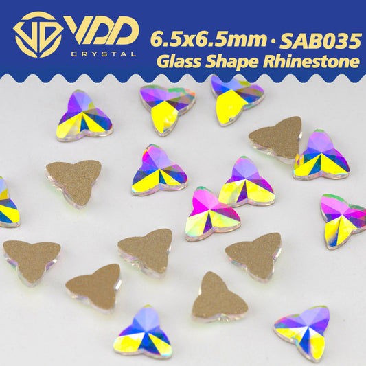 VDD  6.5x6.5mm - SAB35 100/500/1440Pcs Glass Shape Crystal Rhinestones Crystal AB Flatback Glitter Stones For DIY Nail Art Decorations  SAB Series