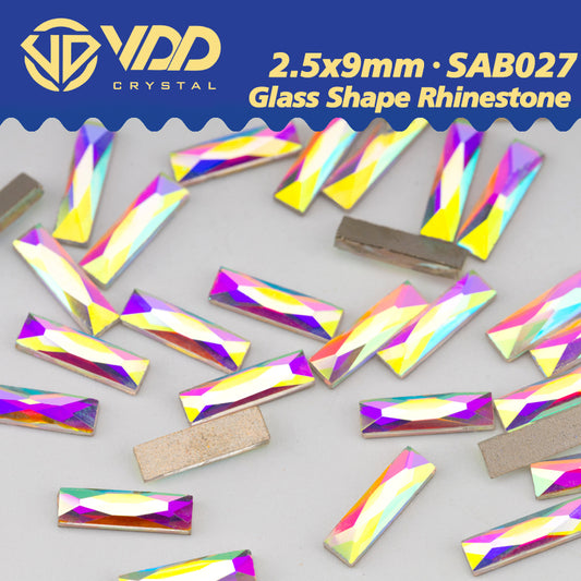 VDD  2.5x9mm - SAB27  100/500/1440Pcs Glass Shape Crystal Rhinestones Crystal AB Flatback Glitter Stones For DIY Nail Art Decorations  SAB Series