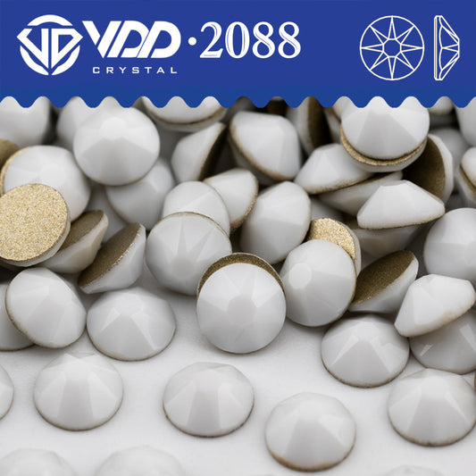 VDD 048 Chalk White SS16-SS30 High Quality 2088 Rhinestones Crystal 8 Big 8 Small Flatback Stones DIY Crafts Nail Art Decoration