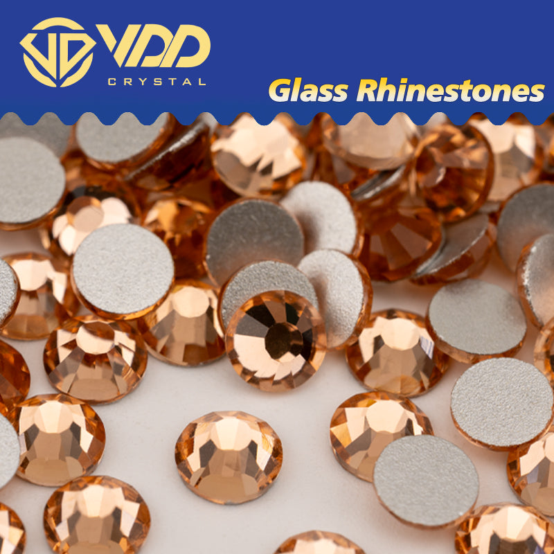 VDD 010 Light Peach Non-hotfix Rhinestones High Quality Glass Crystal Flatback Strass Stones YZ-010