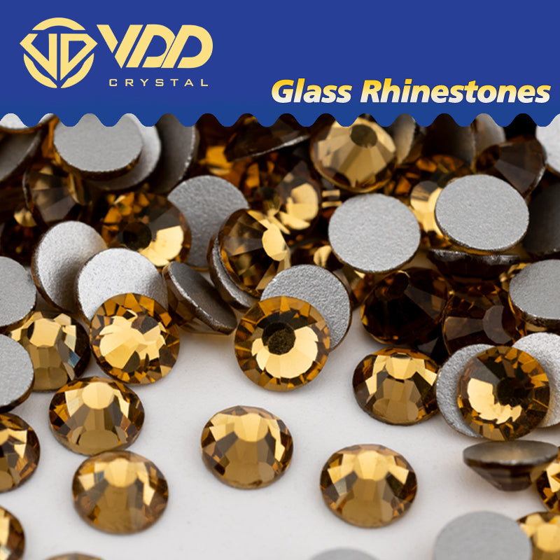 VDD 007 Lt.Co.Topaz Non-hotfix Rhinestones High Quality Glass Crystal Flatback Strass Stones YZ-007